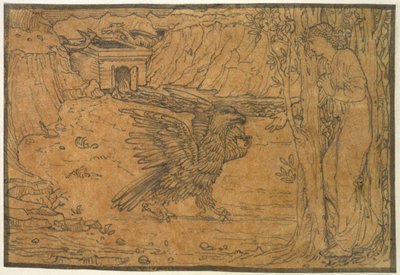 Die Geschichte von Amor und Psyche: Das Schwarze Wasser, ca. 1864 - ca. 1868 von Edward Burne Jones